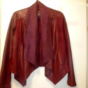 🍁🍂 Kut from the Kloth  Front Faux Leather Waterfall Jacket